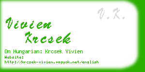 vivien krcsek business card